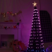 콤팩트리 접어서 보관 간편한 설치 LED전구 234개 그린 180cm