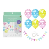 스트라이프&도트 풍선&가랜드 파티세트