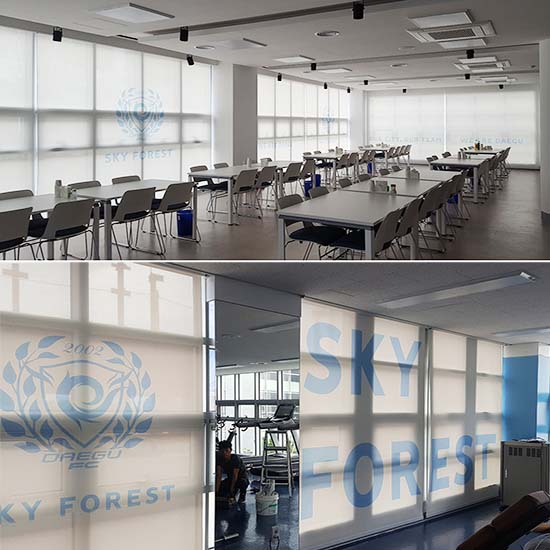 [대구 FC구단] 전동블라인드, 실사롤스크린