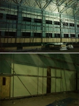 [강원도체육시설] 전동블라인드, 암막롤스크린, 시공설치