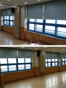 [둔촌초등학교] 방염,암막블라인드,시공설치