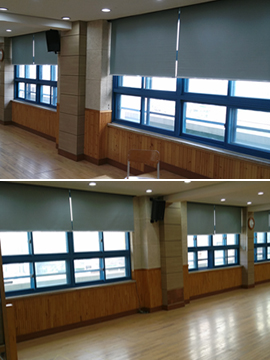 [둔촌초등학교] 방염,암막블라인드,시공설치