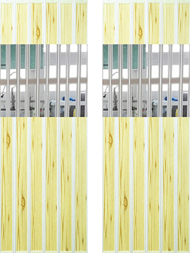 유리 홀딩도어(85mm)-양겹 2단창/ 나이테 950