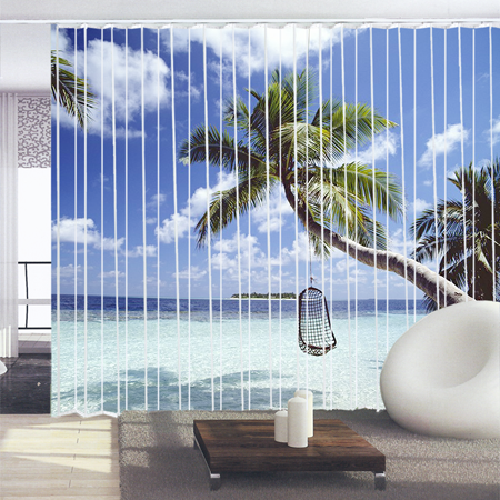 [해변060] 양겹 UV 실사홀딩도어,자바라,문대용,칸막이
