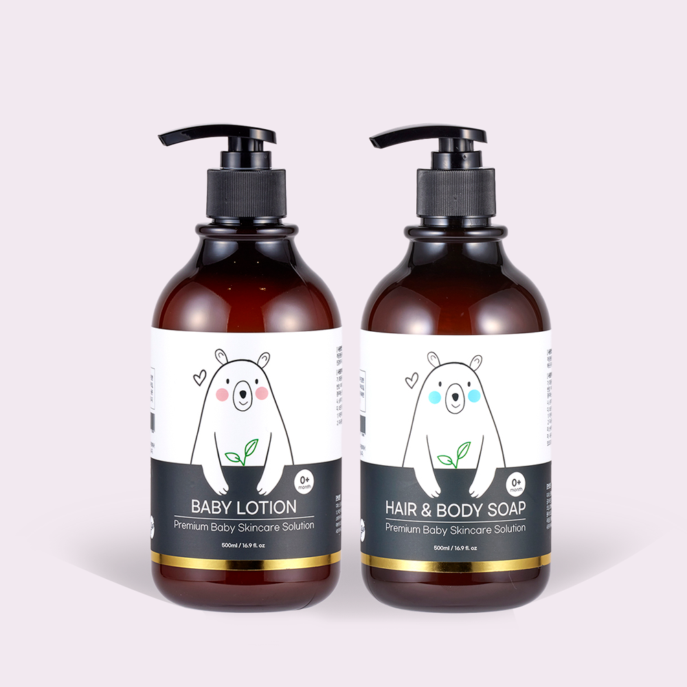 베이비 로션 500ml+헤어&바디숍 500ml 세트