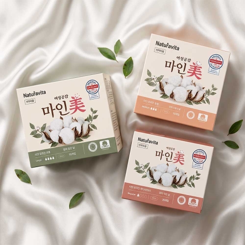 여성공감 100% 유기농 순면커버 생리대 1팩 국내 생산-팬티라이너 / 중형 / 대형