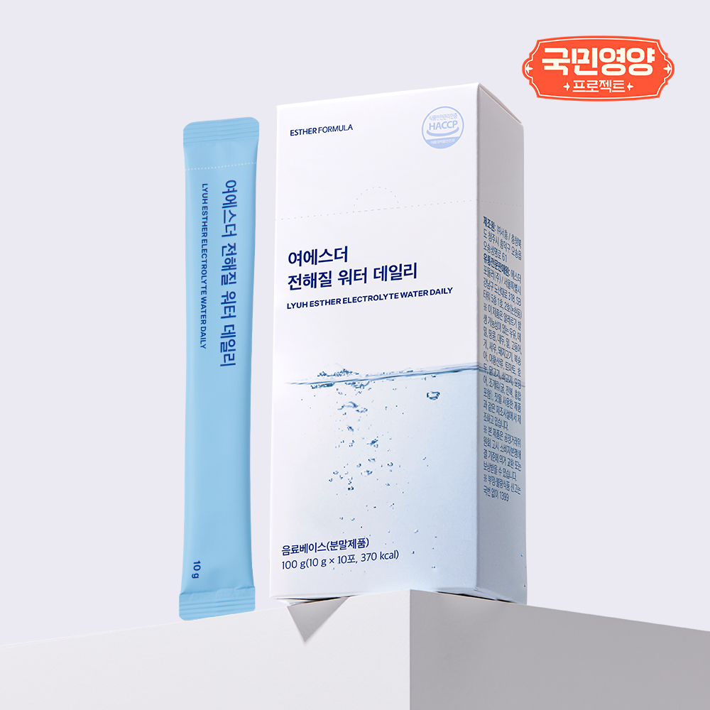 [국민영양] 여에스더 전해질 워터 데일리 (효과적인 수분충전 상큼한 레몬맛)