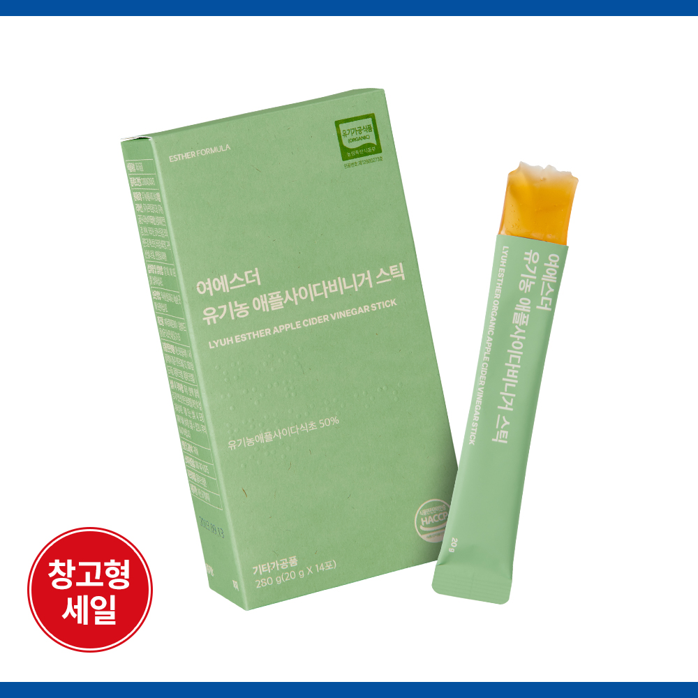 [오늘만최저가] 여에스더 유기농 애플사이다비니거 스틱 젤리 (소비기한 2025-10-06)