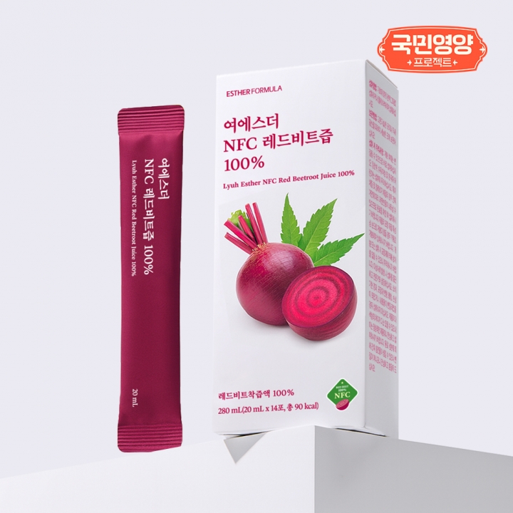 [국민영양] 6박스 여에스더 NFC 유기농 레드 비트즙 100%