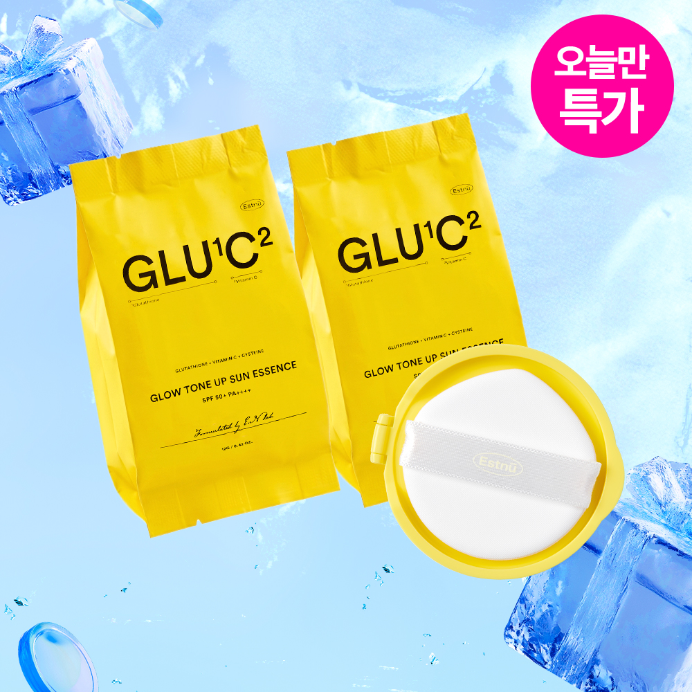 [오늘만특가] 자외선차단 글루타치온 톤업 선쿠션 리필 2개