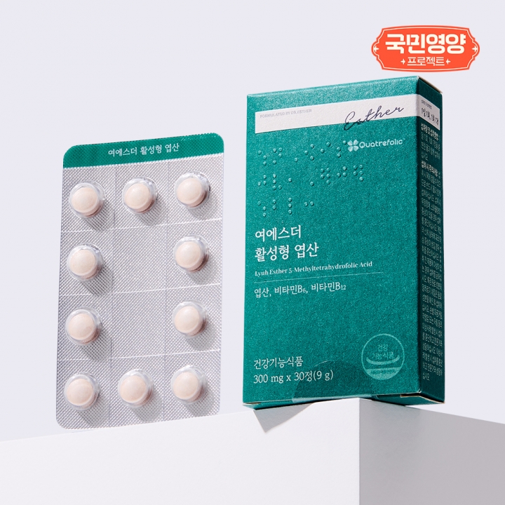 [국민영양] 여에스더 활성형 엽산 6박스