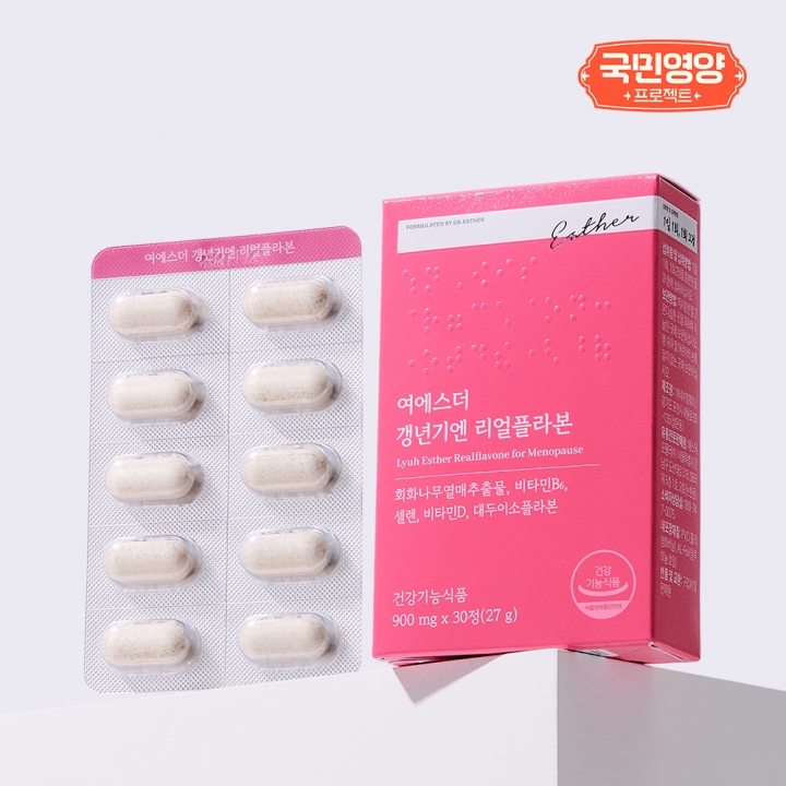 [국민영양] 여에스더 갱년기엔 리얼플라본 (대두이소플라본 & 회화나무추출물)