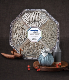 [바다원][명절선물세트] 팔각한지함 죽방혼합 GIFT 곤