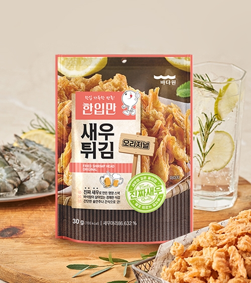 바다원 한입만 새우튀김 오리지널 30gx4봉