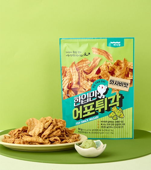 [바다원] 한입만 어포튀각 와사비맛 50g x 4봉