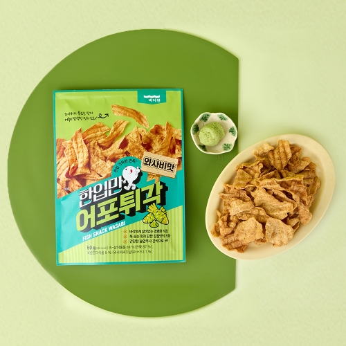 [바다원] 한입만 어포튀각 와사비맛 50g x 4봉