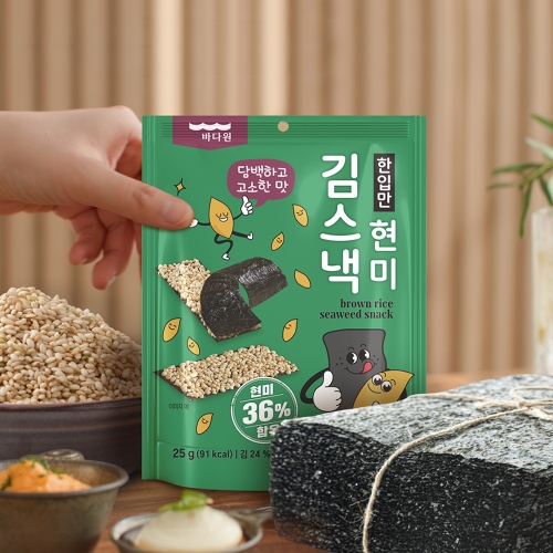 [바다원] 한입만 현미 김스낵 25g