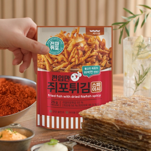 [바다원] 한입만 쥐포튀김 스파이시 25g x 10봉