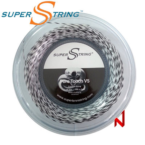 슈퍼스트링 테니스 퓨어 터치 V5 1.20mm/200m 블랙/화이트