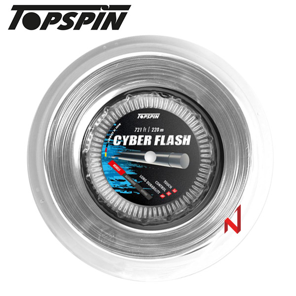 탑스핀 테니스스트링 사이버 플래쉬 1.20/1.25mm 220M GY