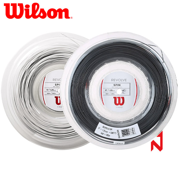 윌슨 테니스스트링 리볼브 17 1.25mm WRZ906600/WRZ906900 200M WH/BK 원형