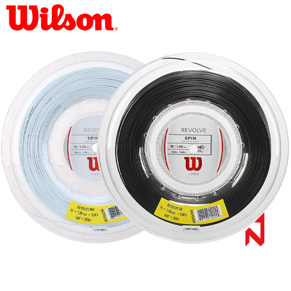 윌슨 테니스스트링 리볼브 16 1.30mm WRZ906500/WRZ906800 200M WH/BK