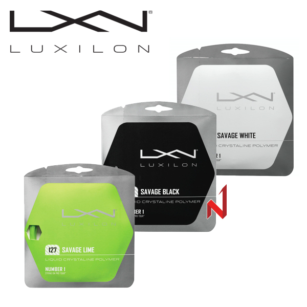 럭실론 테니스스트링 세비지 1.27mm WRZ994500/WRZ994300/WRZ994400/WRZ994520 12.2M 4색상 6각