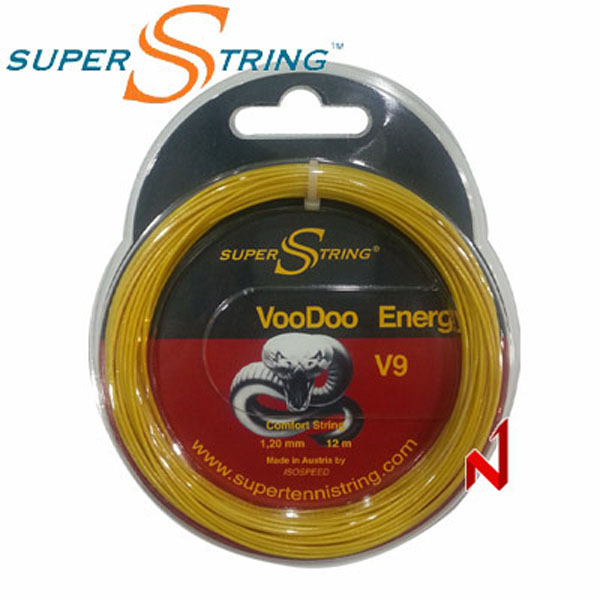 슈퍼스트링 테니스스트링 V9 부두 에너지 1.20mm 골드 12M