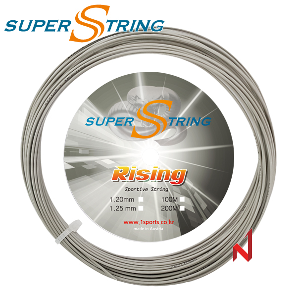 슈퍼스트링 테니스스트링 라이징 1.25mm 12M 그레이