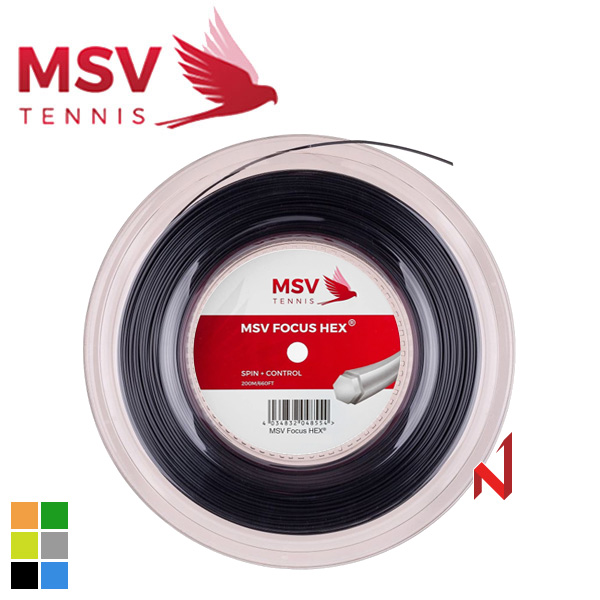 MSV 테니스스트링 포커스헥스 1.23mm 200M 7색상