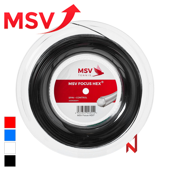 MSV 테니스스트링 포커스헥스 1.10mm 200M 4색상