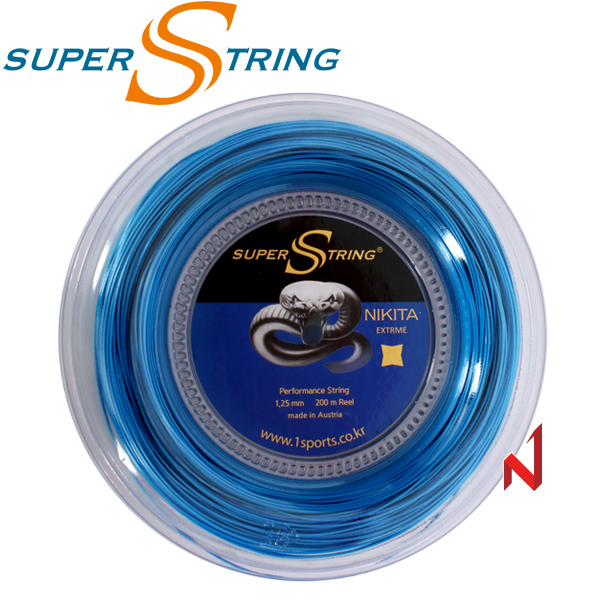 슈퍼스트링 테니스스트링 니키타 익스트림 각줄 1.20/1.25mm 200M 블루 (사각줄)