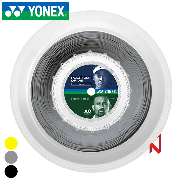 요넥스 테니스스트링 폴리투어 드라이브 PTD 1.25 200M 3색상 8각