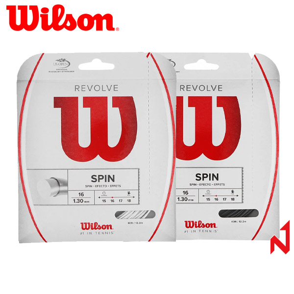 윌슨 테니스스트링 리볼브 16 1.30mm WRZ946500/WRZ946800 12.2M WH/BK