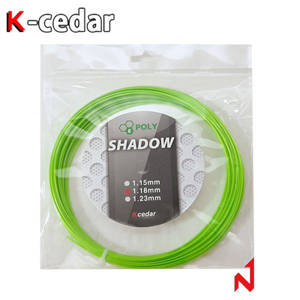 케이세다 테니스스트링 폴리쉐도우 1.18mm/1.23mm 12M
