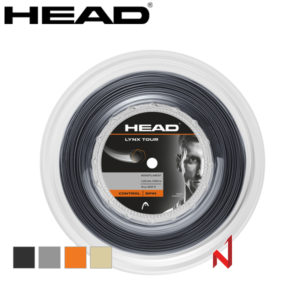 헤드 테니스스트링 링스 투어 16/17/18 281799 1.30/1.25/1.20mm 200M BK/GR/OR/CH 6각
