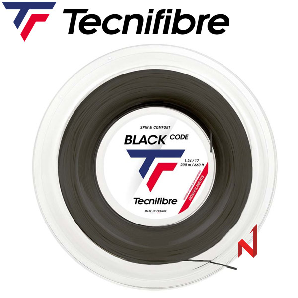 테크니화이버 테니스스트링 블랙코드 폴리1.18/1.24/1.32mm  200M