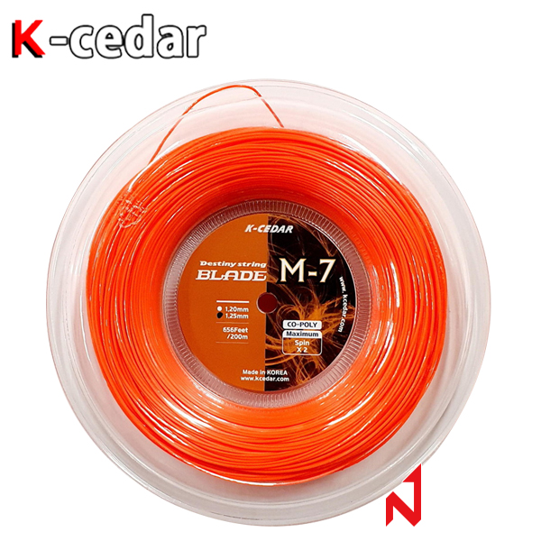 케이세다 테니스스트링 블레이드 M-7 1.20/1.25mm OR 200M