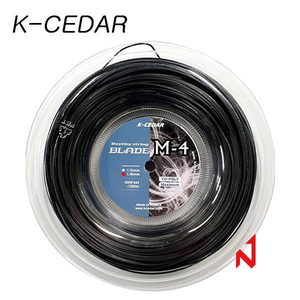 케이세다 테니스스트링 블레이드 M-4 1.15/1.18mm 200M 4각