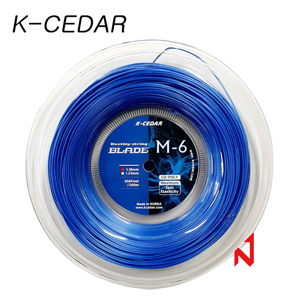 케이세다 테니스스트링 블레이드 M-6 1.18/1.23mm 200M 6각