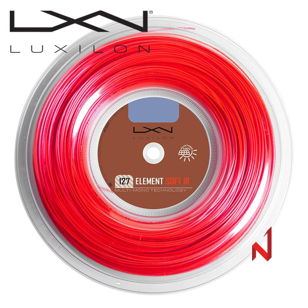 럭실론 테니스스트링 엘리멘트 IR 소프트 1.27mm WR8308402127 200M RD 원형