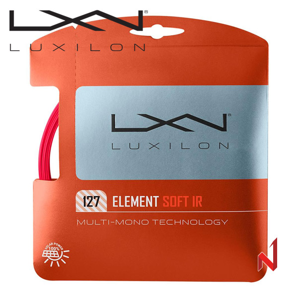 럭실론 테니스스트링 엘리멘트 IR 소프트 1.27mm WR8309201127 12.2M RD 원형