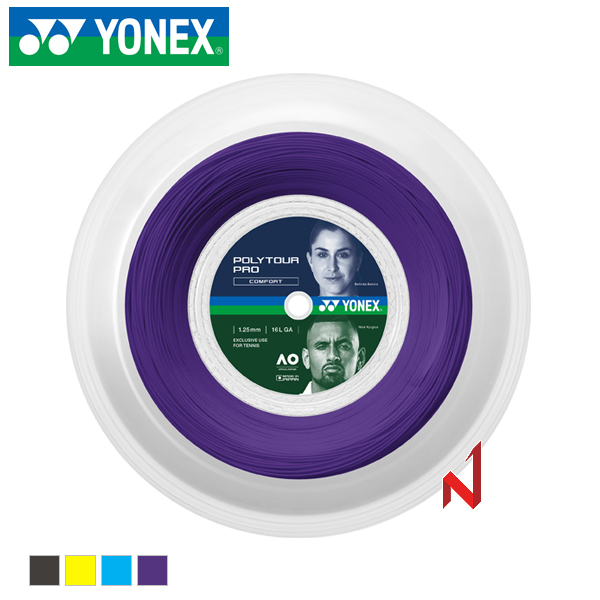 요넥스 테니스스트링 폴리투어 프로 PTP 1.15/1.20/1.25 200M 4색상 원형