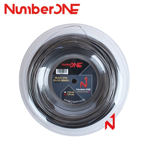[런칭기념행사 1+1] 넘버원 테니스스트링 피스스핀 1.20/1.25mm 6각폴리 D/GY 200M