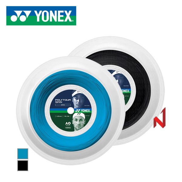 요넥스 테니스스트링 폴리투어 스핀 PTGSPN-2 1.20/1.25 200M CB/BK 5각