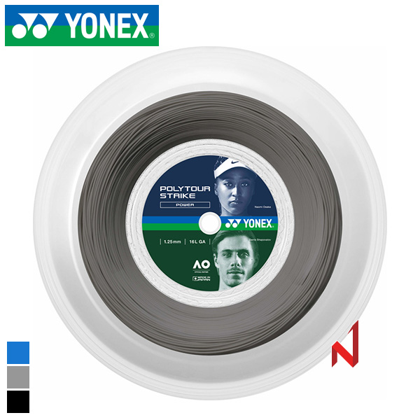 요넥스 테니스스트링 폴리투어 스트라이크 PTST 1.20/1.25 200M IGR/BL/BK 원형