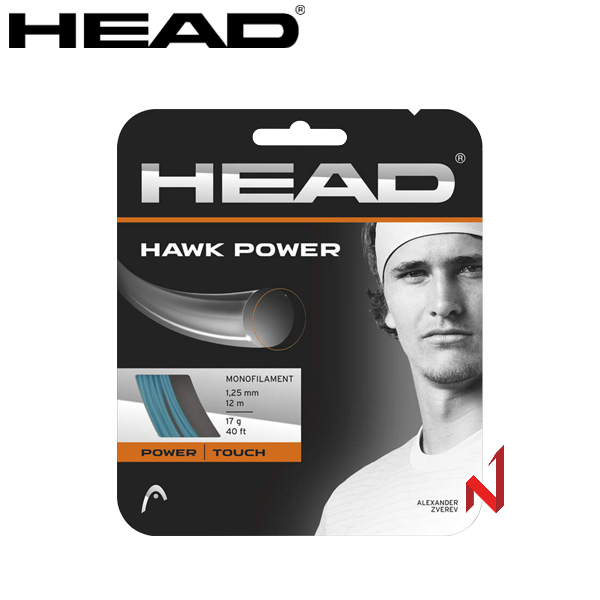 헤드 테니스스트링 호크 파워 17 281022 1.25mm 12M PT 원형
