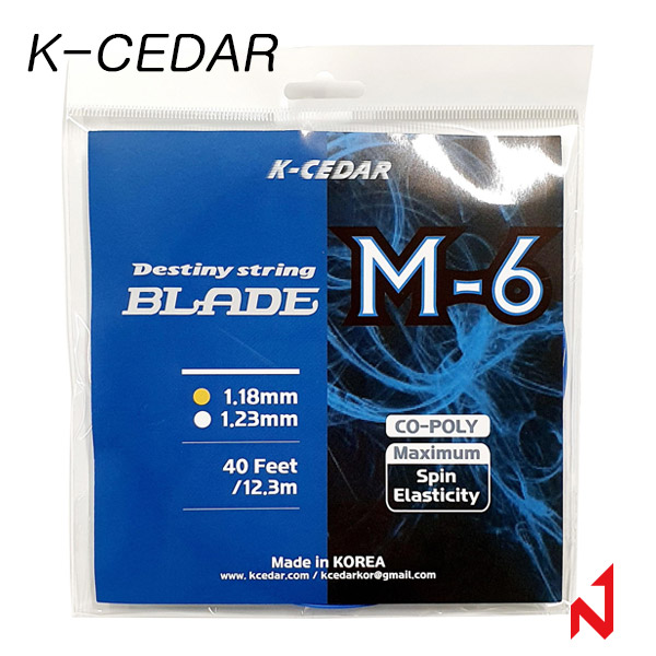 케이세다 테니스스트링 블레이드 M-6 1.18/1.23mm 12M 6각