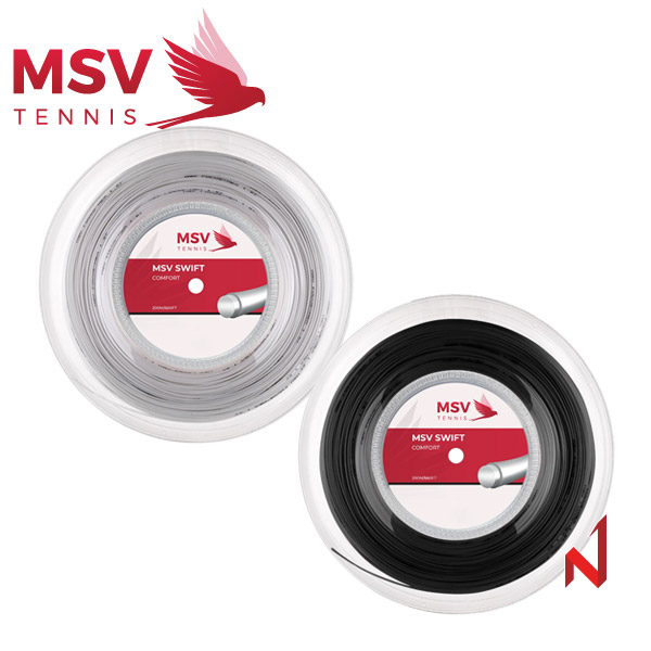 MSV 테니스스트링 스위프트 1.30/1.25mm 200M WH/BK
