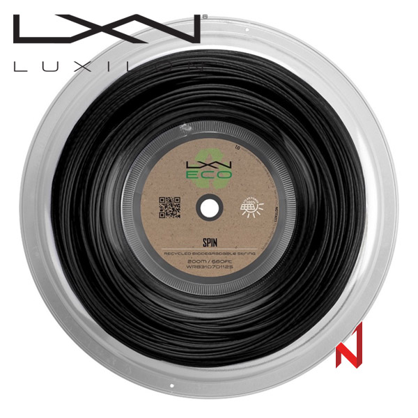 럭실론 테니스스트링 에코 스핀 1.25mm WR8310701125 200M BK 5각